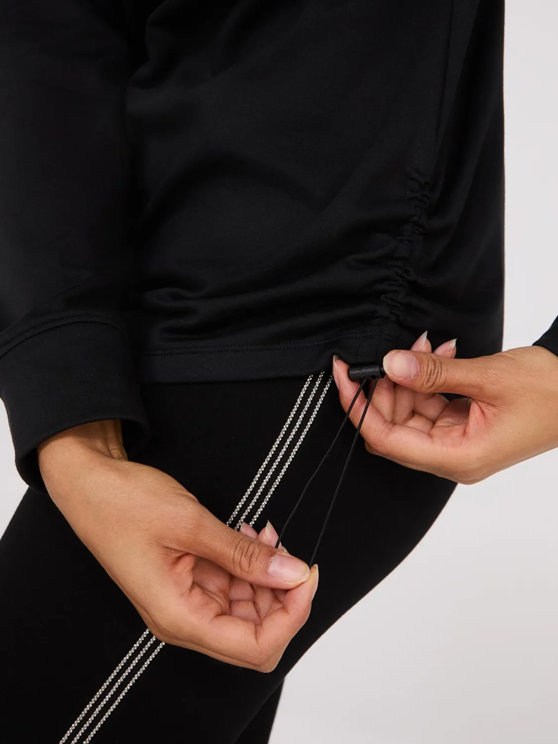 Suzy Shier Lounge & Pjs|Long Sleeve>Adjustable Side Hoodie