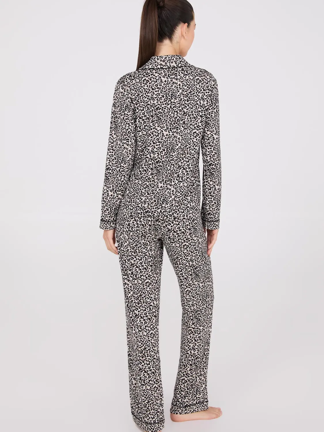 Suzy Shier Lounge & Pjs>Animal Print Button-Down Pajama Set