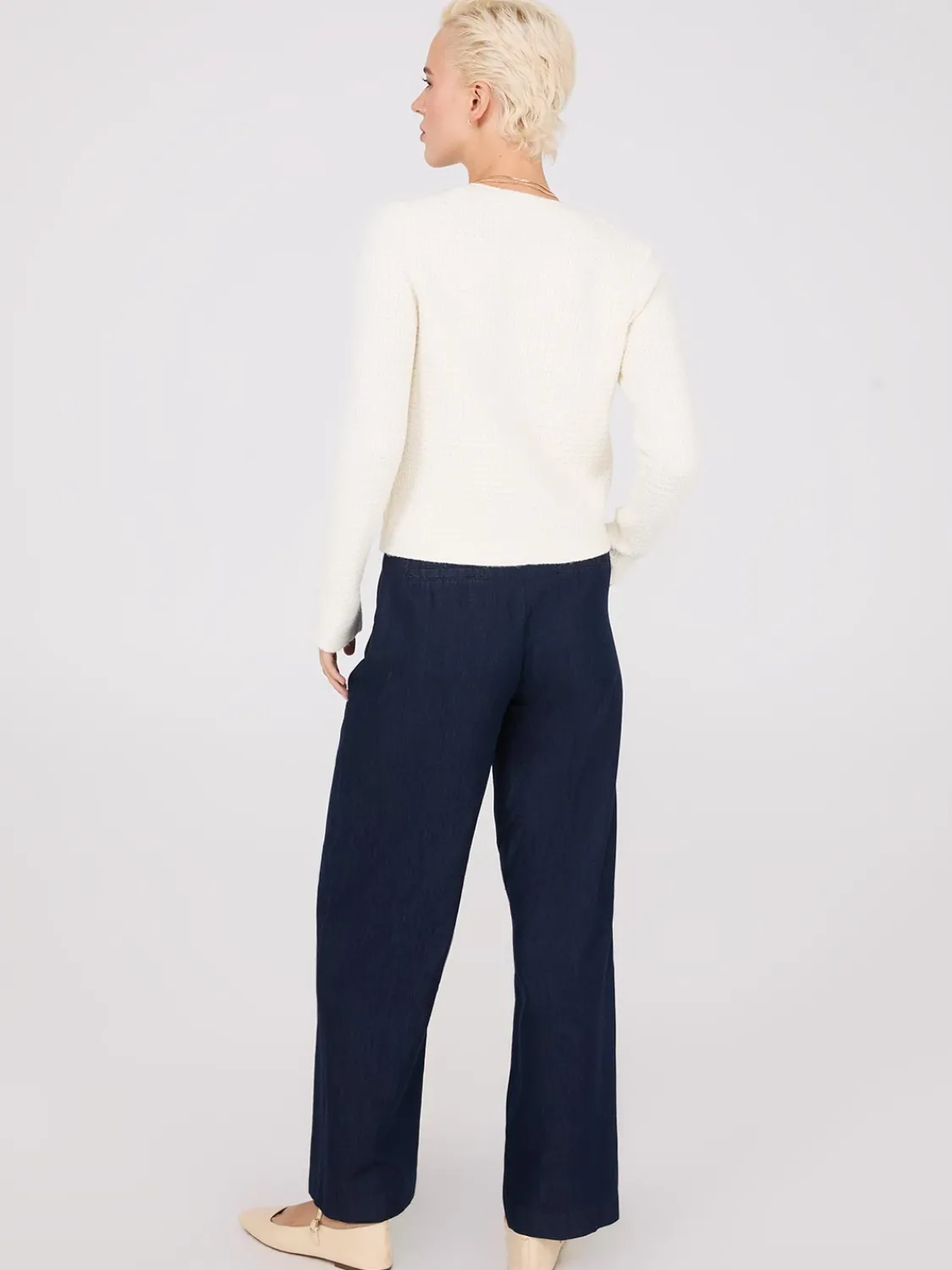 Suzy Shier Long Sleeve|Sweaters & Cardigans>Basketweave Button-Front Cardigan