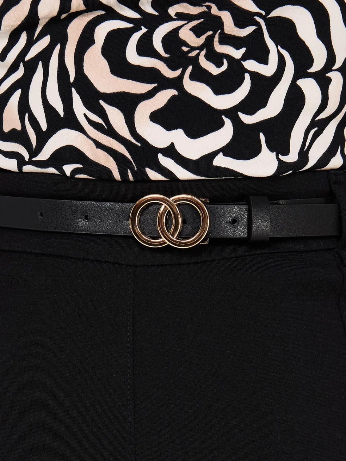 Suzy Shier Bottoms|Skirts>Belted Panel Midi Skirt
