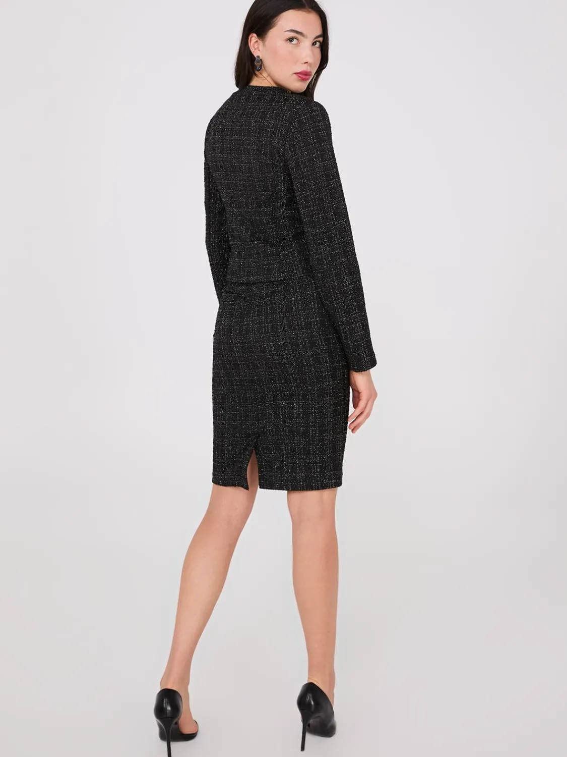 Suzy Shier Suiting|Bottoms>Bouclé Pencil Skirt