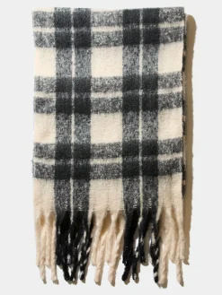 Suzy Shier Hats & Scarves & Gloves>Brushed Checked Scarf