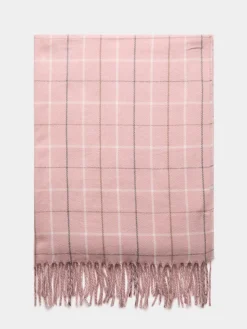 Suzy Shier Hats & Scarves & Gloves>Brushed Grid Print Scarf