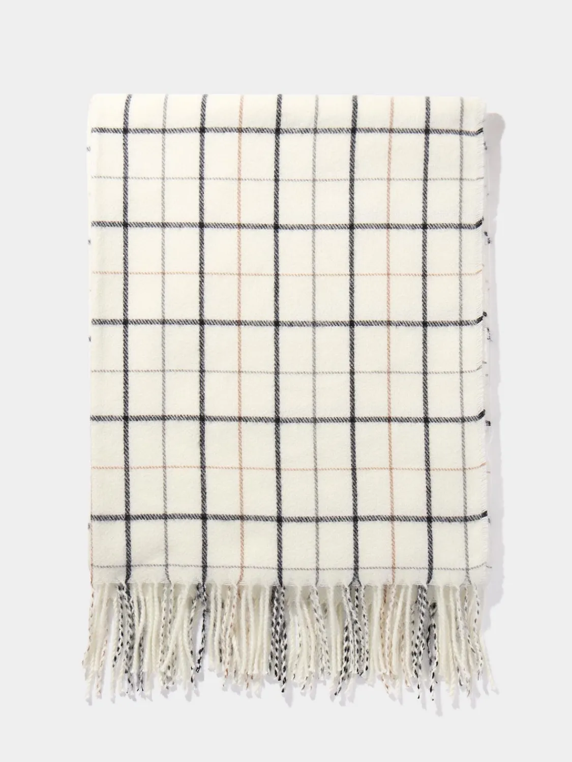 Suzy Shier Hats & Scarves & Gloves>Brushed Grid Print Scarf