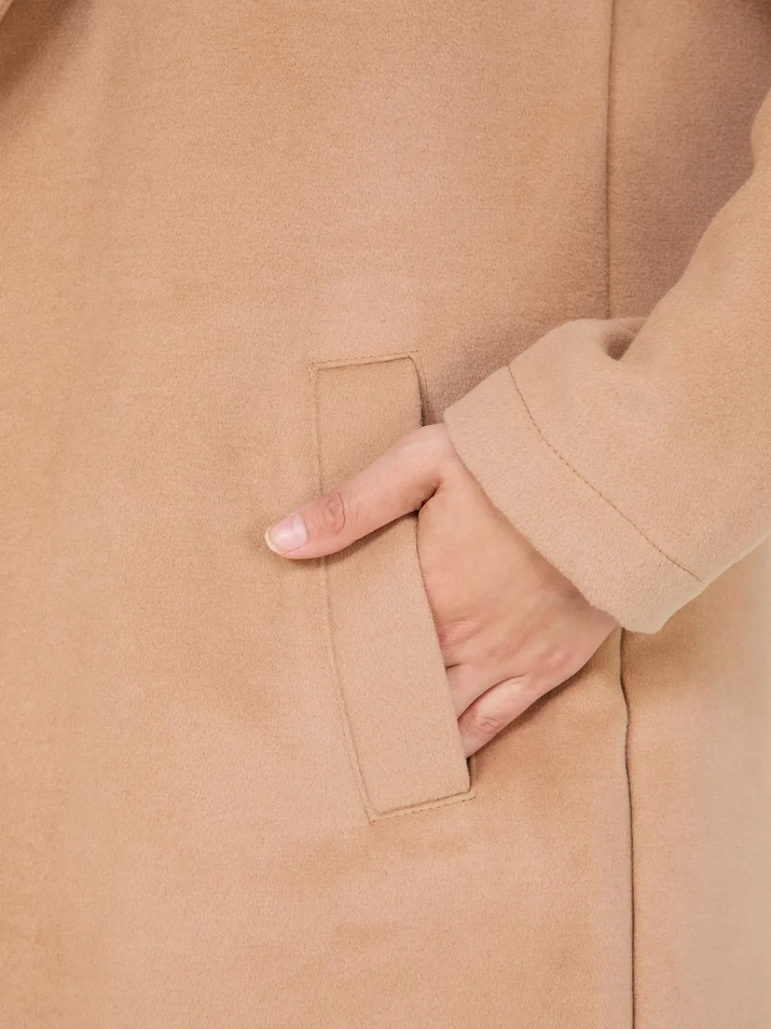 Suzy Shier Coats|Coats>Brushed Open Front Car Coat