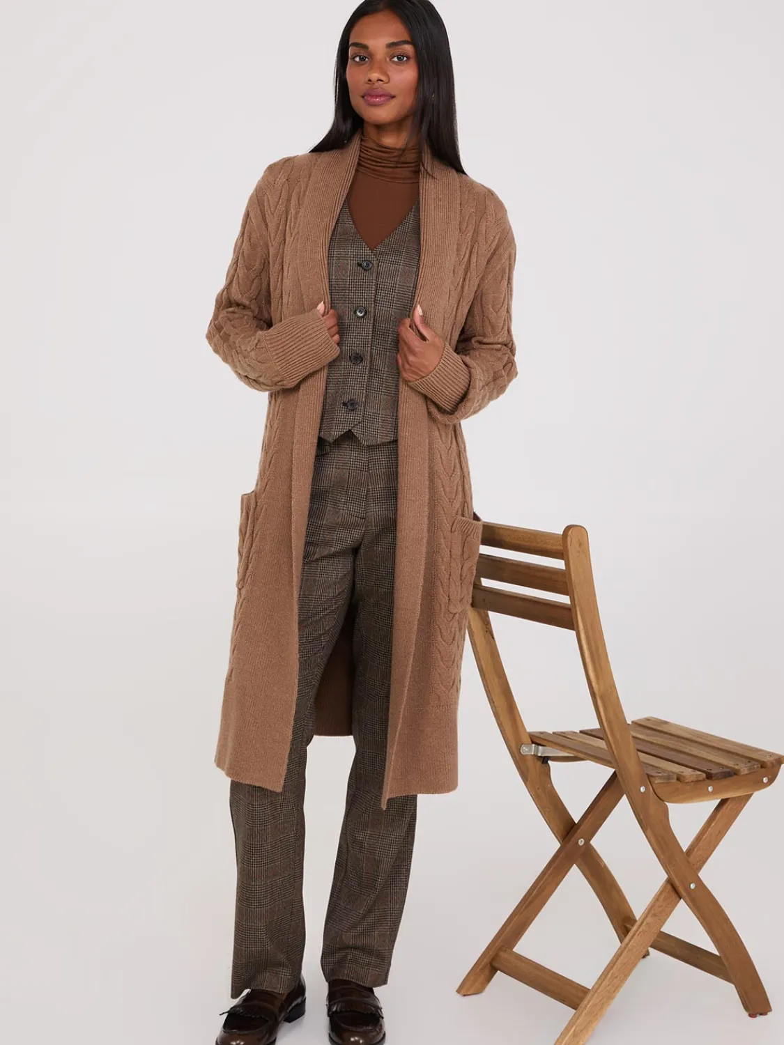Suzy Shier Long Sleeve|Sweaters & Cardigans>Cable Knit Duster
