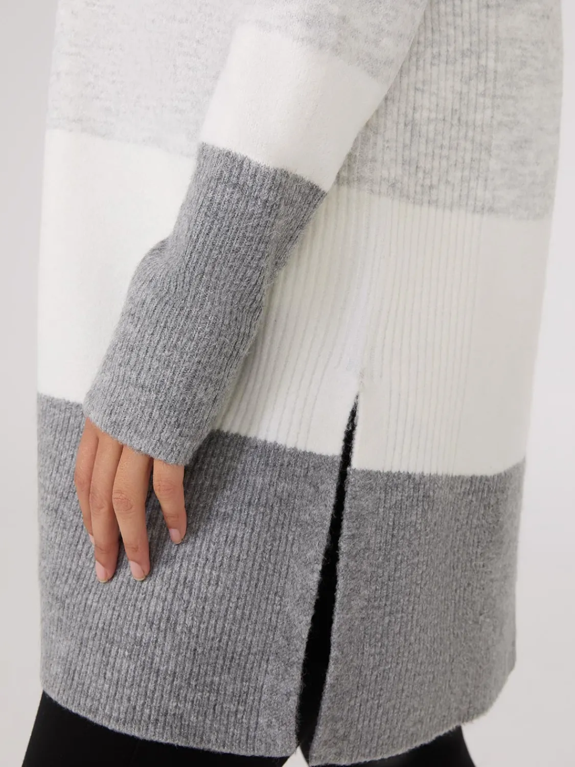 Suzy Shier Long Sleeve|Sweaters & Cardigans>Colour Block Duster With Side Slits