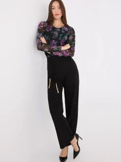 Suzy Shier Bottoms|Pants>Crepe Pants With Sash
