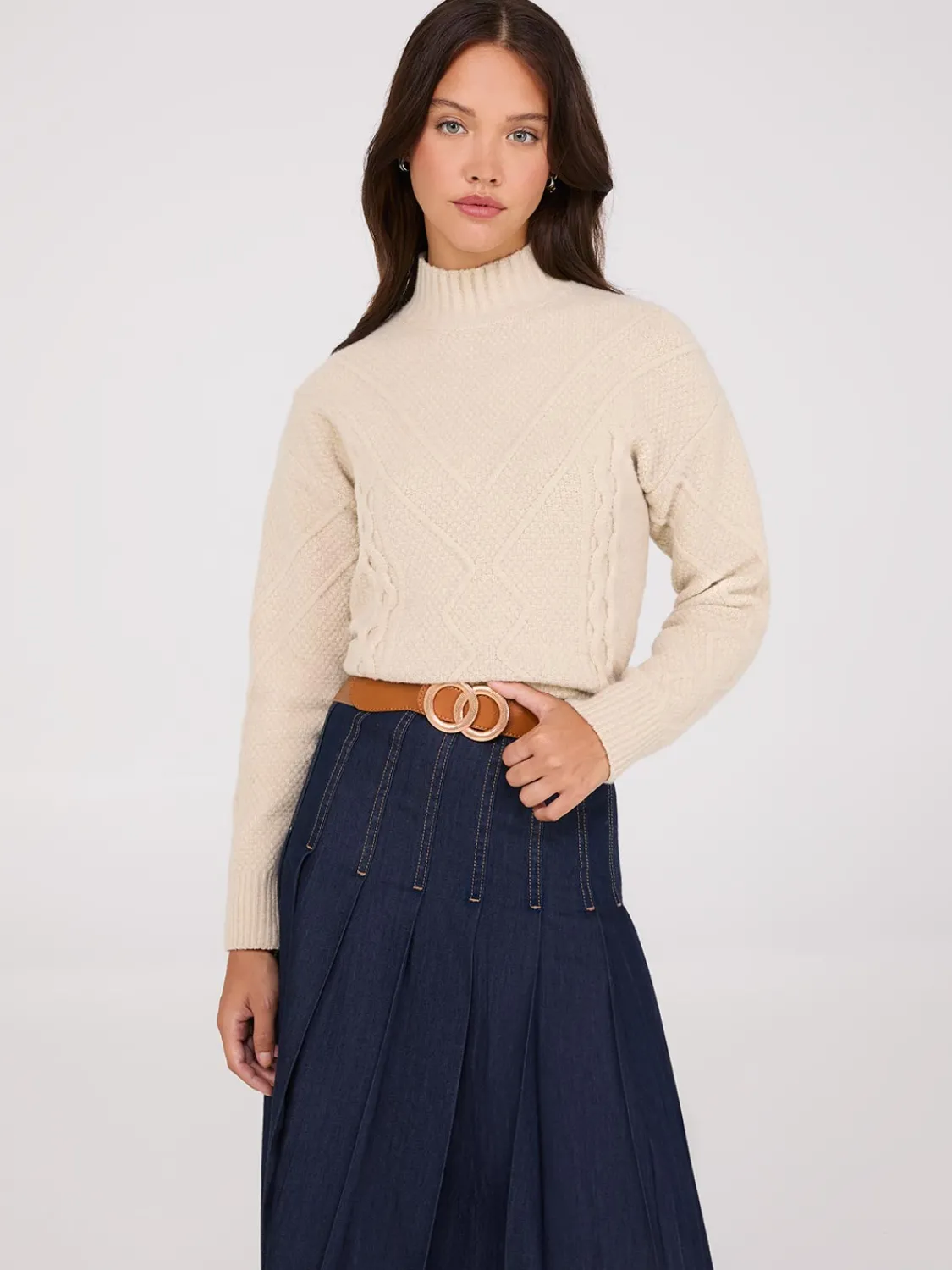 Suzy Shier Belts, Handbags & Shoes>Double Carved Ring Buckle Belt