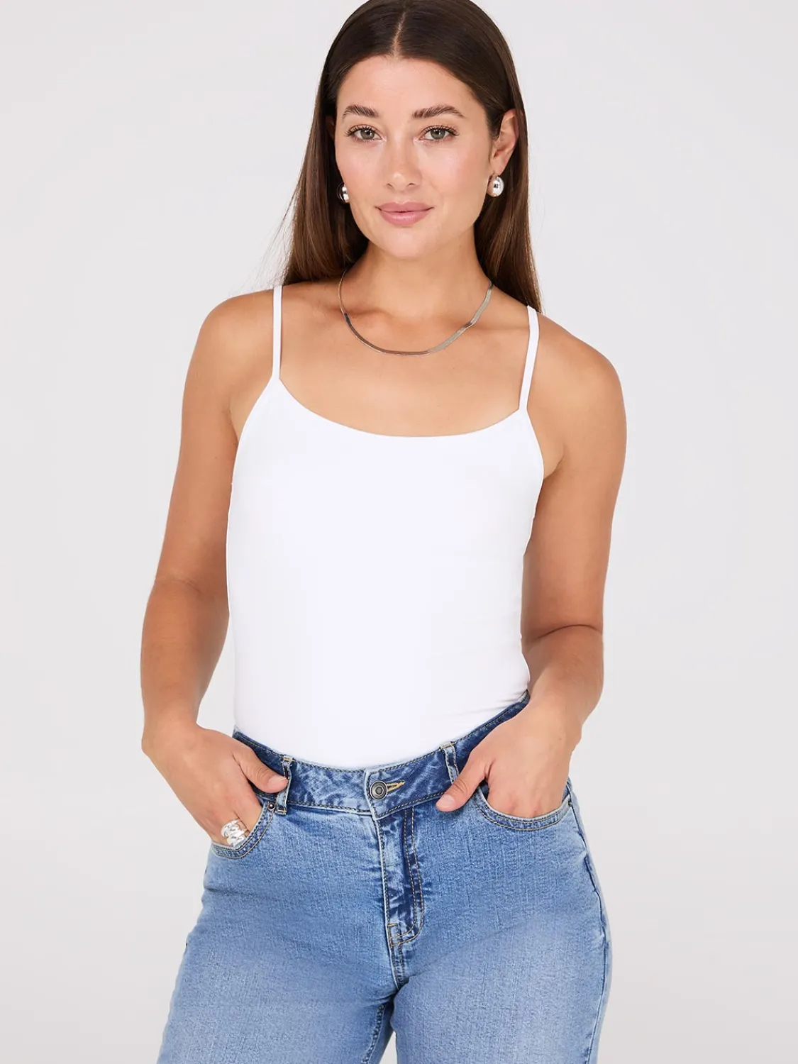 Suzy Shier Suzy Everyday|Sleeveless>Double Layer Spaghetti Strap Cami