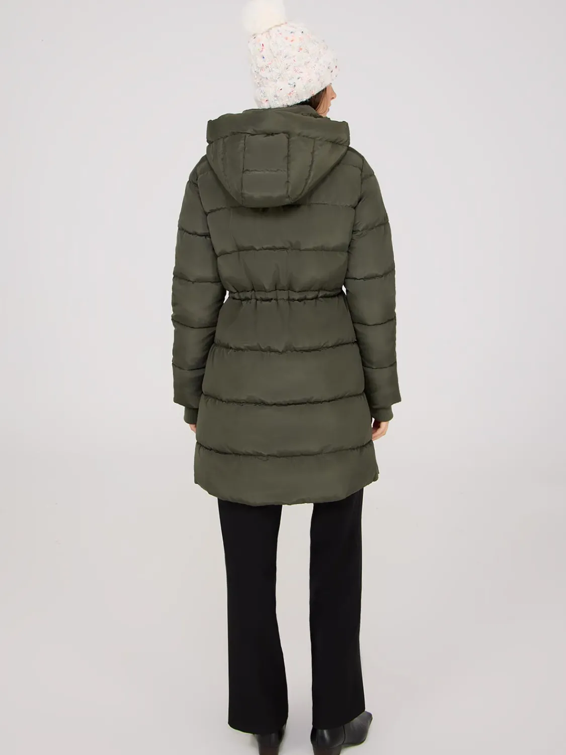 Suzy Shier Puffers & Jackets|Puffers & Jackets>Drawstring Waist Puffer Jacket