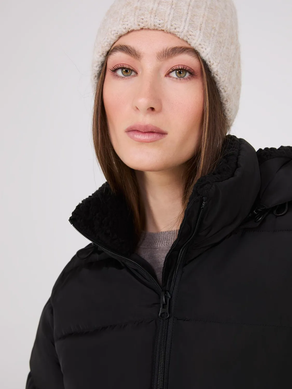 Suzy Shier Puffers & Jackets|Puffers & Jackets>Drawstring Waist Puffer Jacket