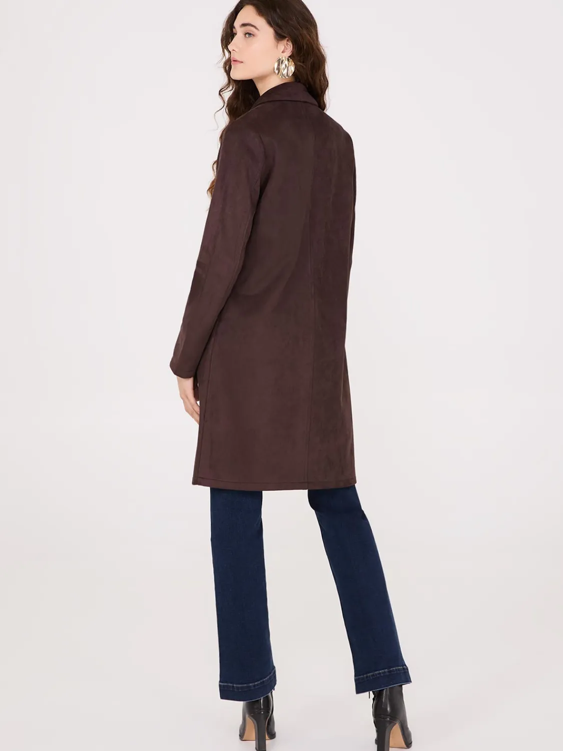Suzy Shier Coats|Coats>Faux Suede Car Coat