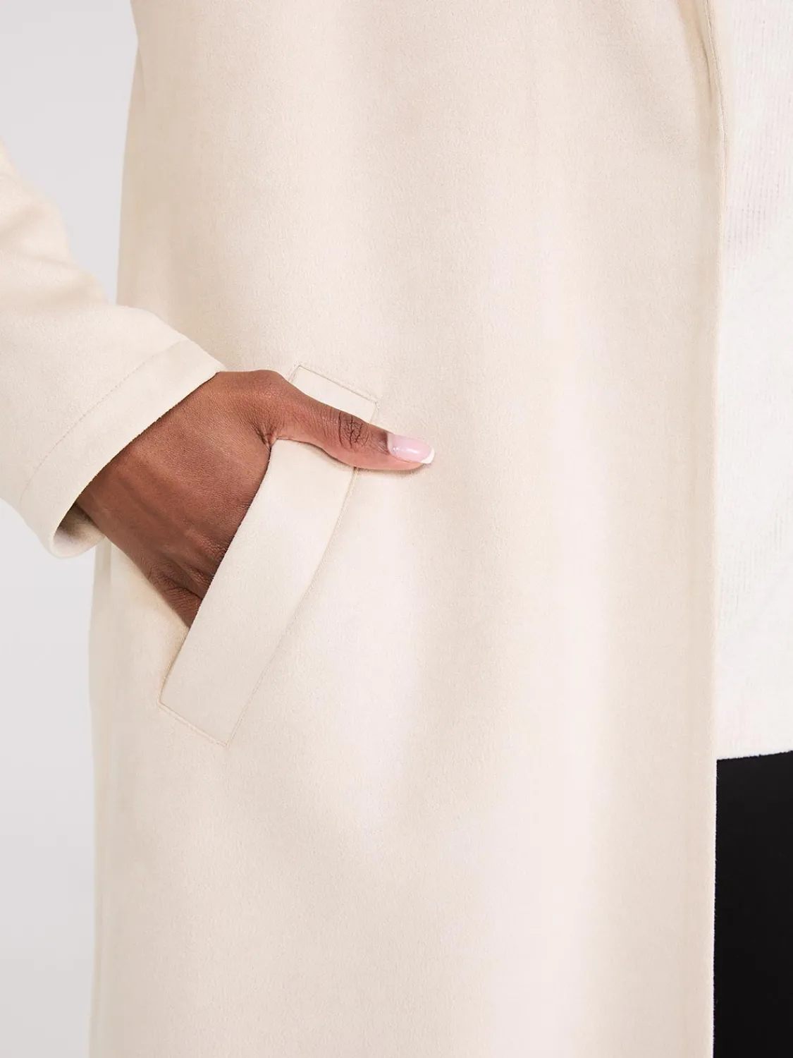 Suzy Shier Coats|Coats>Faux Suede Car Coat