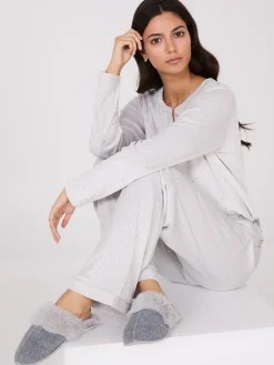 Suzy Shier Belts, Handbags & Shoes|Lounge & Pjs>Faux Wool Slipper With Faux Fur Lining