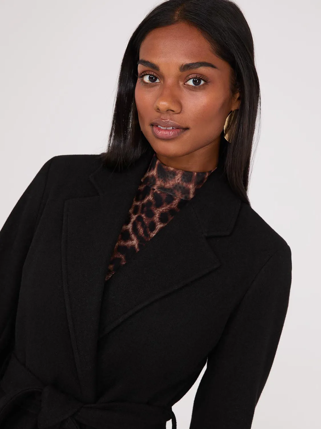 Suzy Shier Coats|Coats>Faux Wool Wrap Coat