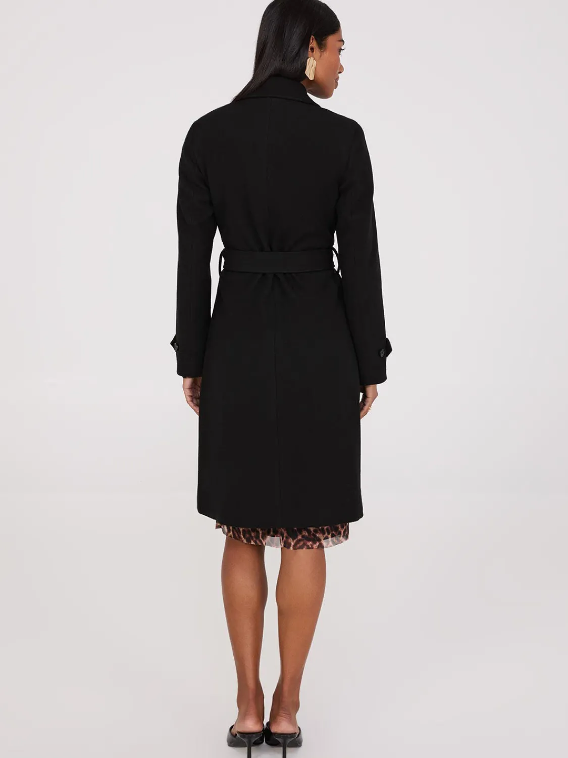 Suzy Shier Coats|Coats>Faux Wool Wrap Coat
