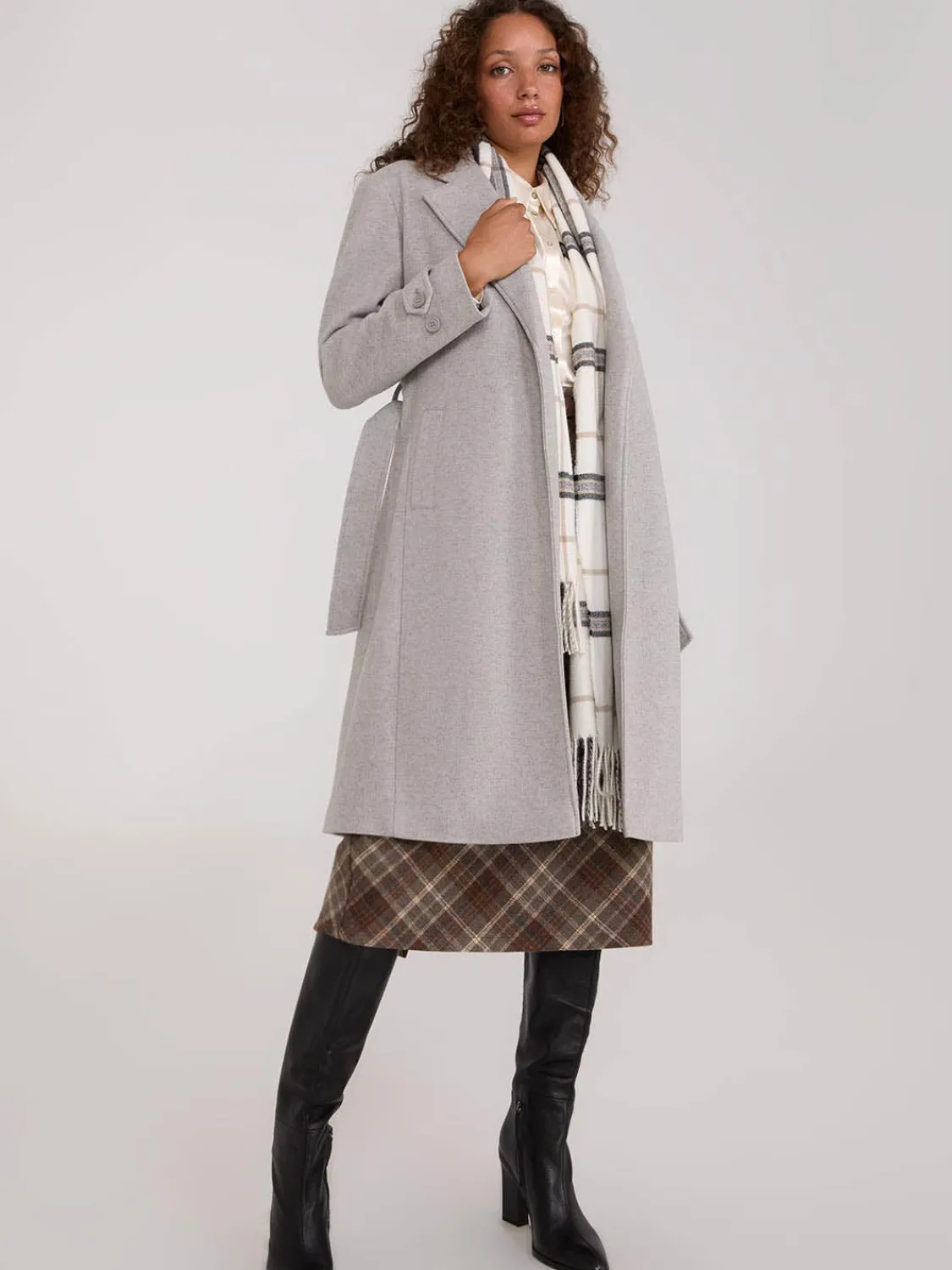 Suzy Shier Coats|Coats>Faux Wool Wrap Coat