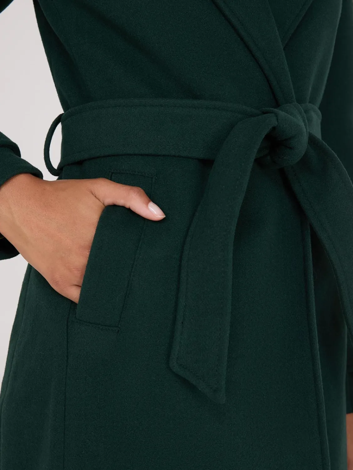 Suzy Shier Coats|Coats>Faux Wool Wrap Coat