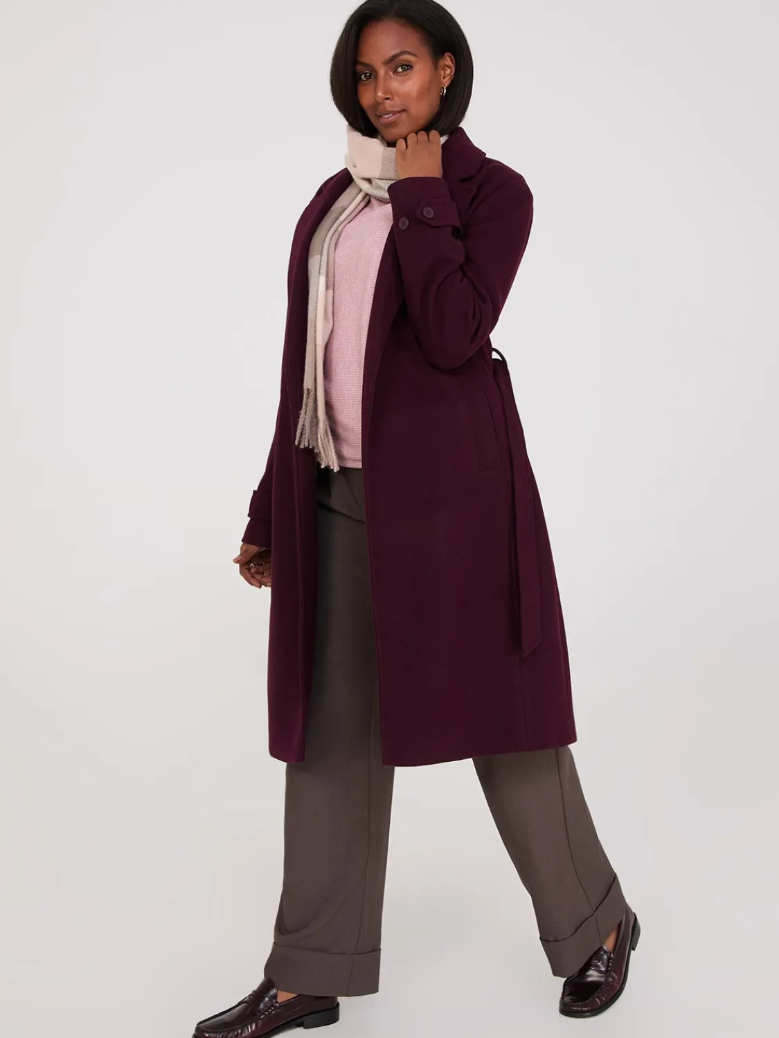 Suzy Shier Coats|Coats>Faux Wool Wrap Coat