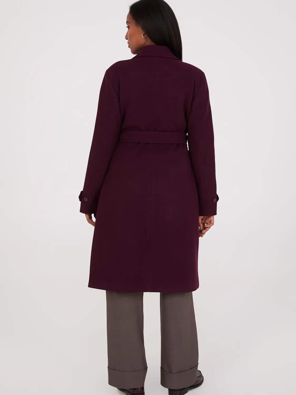 Suzy Shier Coats|Coats>Faux Wool Wrap Coat