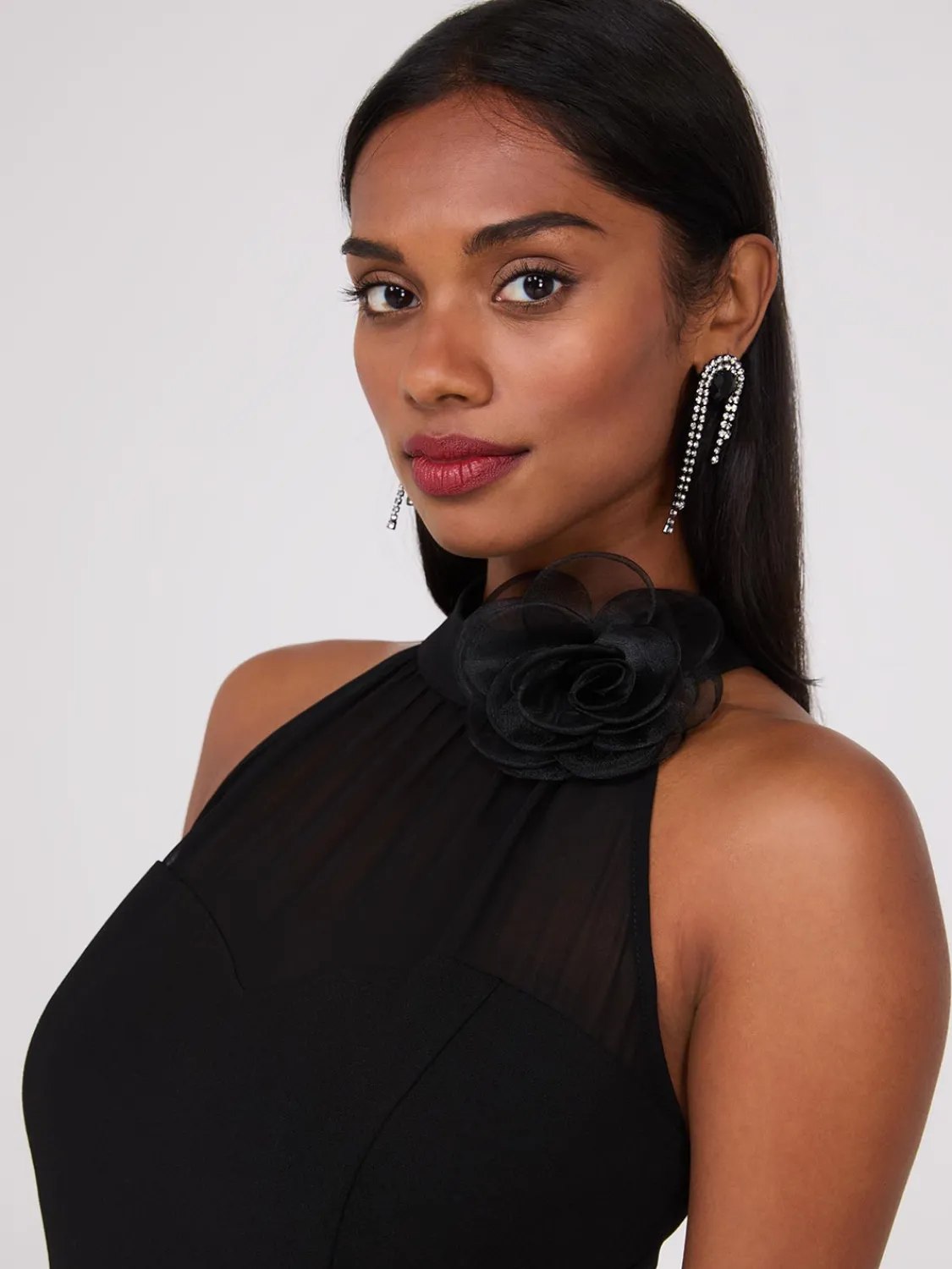 Suzy Shier Mini|Party Dresses>Fit & Flare Halter Neck Dress