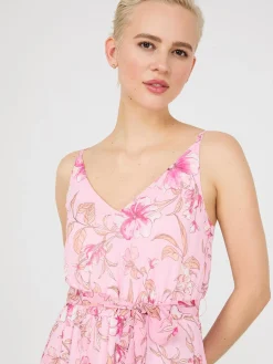 Suzy Shier Casual Dresses|Midi & Maxi>Floral Print 3-Tier Maxi Dress