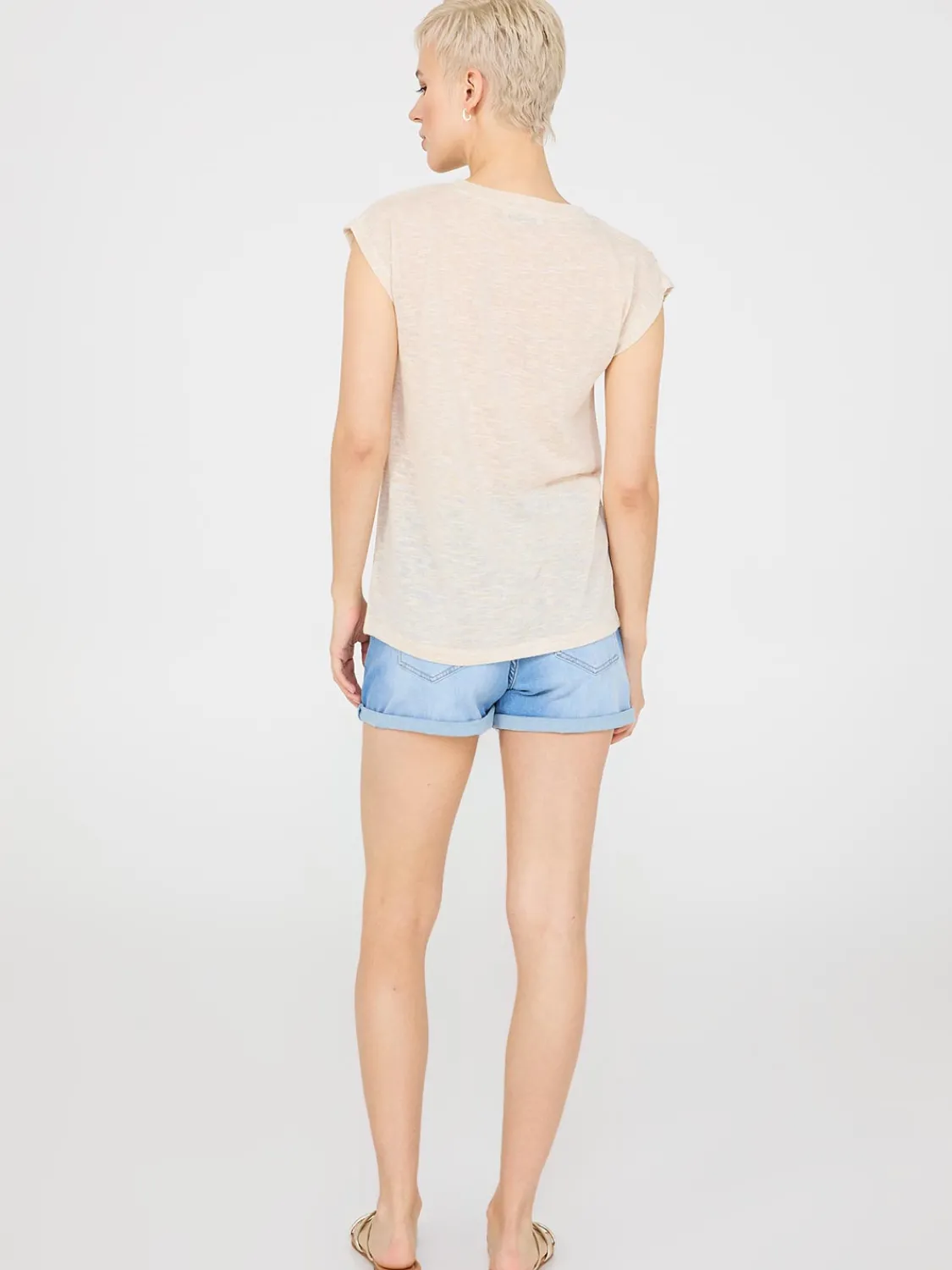 Suzy Shier Short Sleeve|Tank Tops & T-Shirts>Foil Paisley Print Short Dolman Sleeve T-Shirt