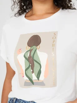 Suzy Shier Short Sleeve|Tank Tops & T-Shirts>Foil "Sophistiquee" Graphic T-Shirt