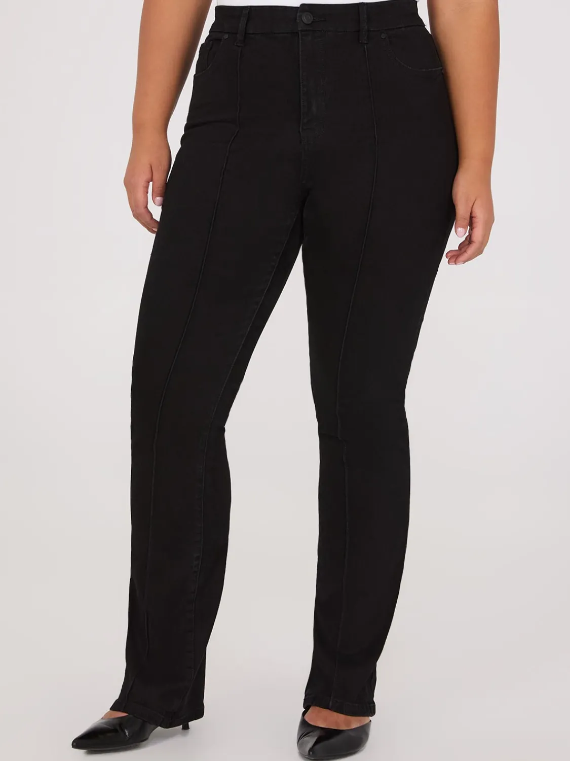 Suzy Shier Jeans|Pants>Front Pintuck Bootcut Jeans