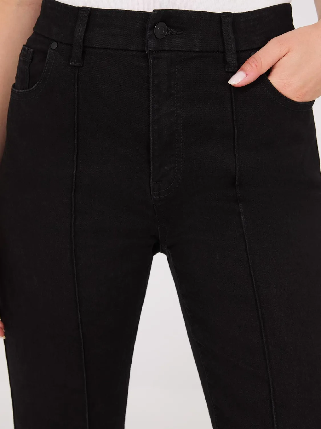 Suzy Shier Jeans|Pants>Front Pintuck Bootcut Jeans