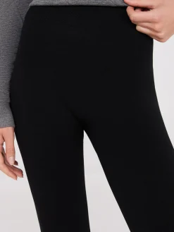 Suzy Shier Leggings & Sweatpants>Front Pintuck Fleece Lined Leggings