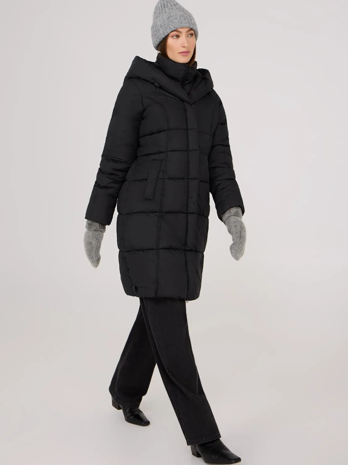 Suzy Shier Hats & Scarves & Gloves>Fuzzy Mittens With Faux Fur Cuffs