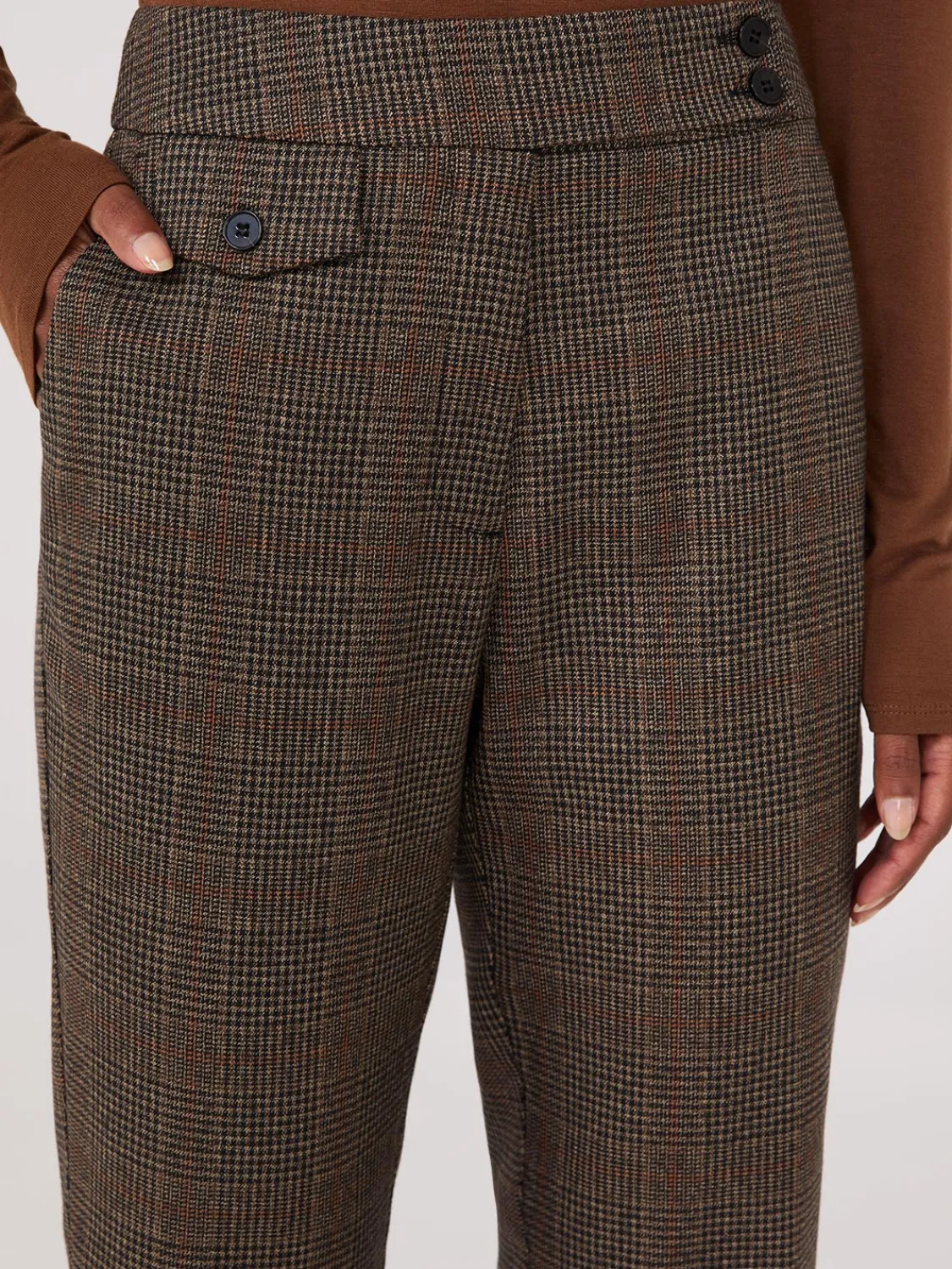 Suzy Shier Suiting|Bottoms>Glen Plaid Straight Leg Pants