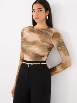 Suzy Shier Belts, Handbags & Shoes>Metal Bow Belt