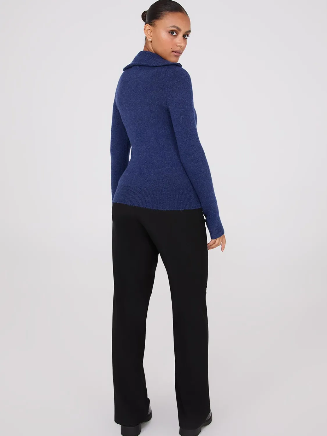 Suzy Shier Long Sleeve|Sweaters & Cardigans>Half-Zip High-Neck Sweater