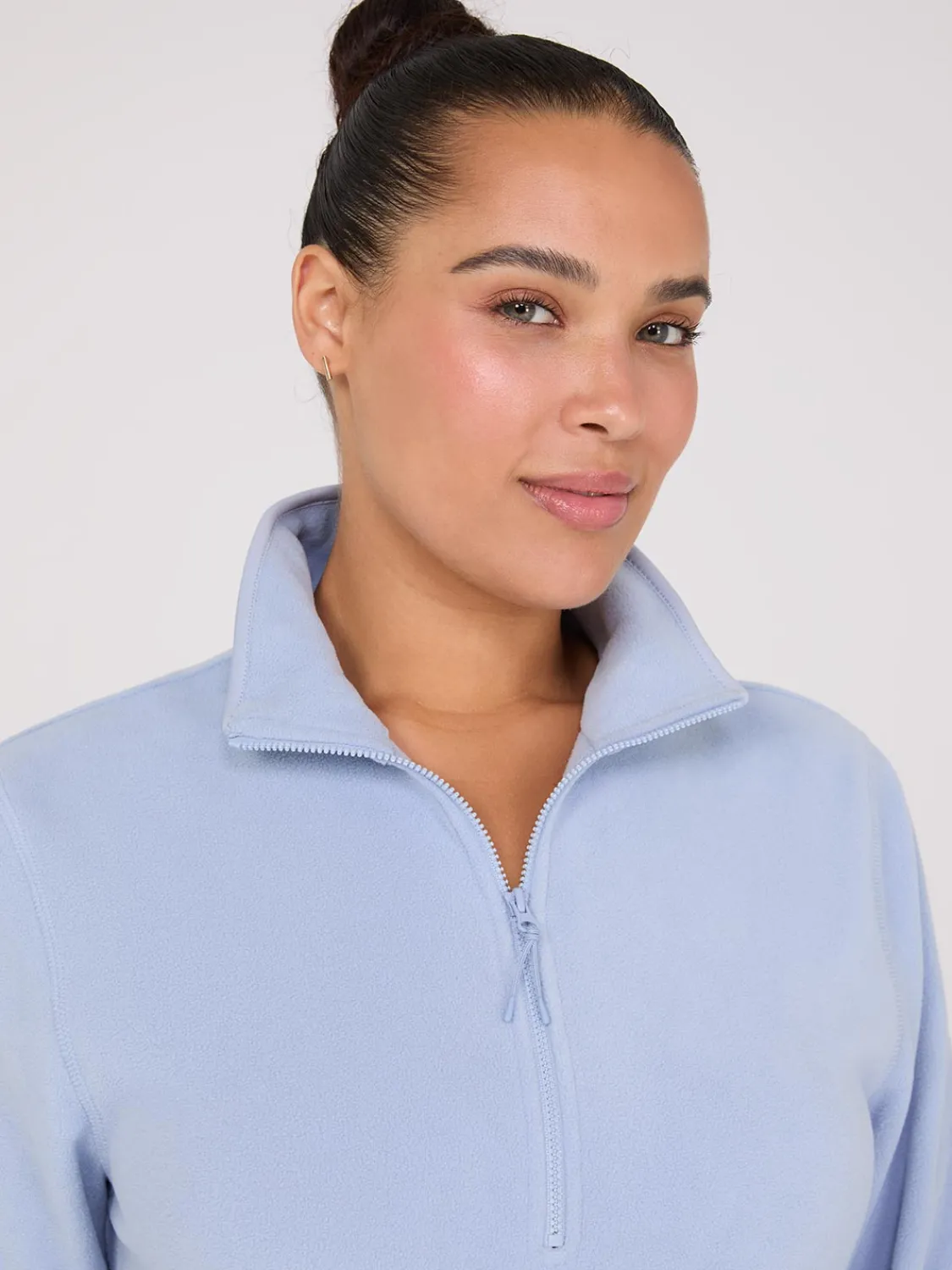 Suzy Shier Lounge & Pjs|Long Sleeve>Half-Zip Polar Fleece Top