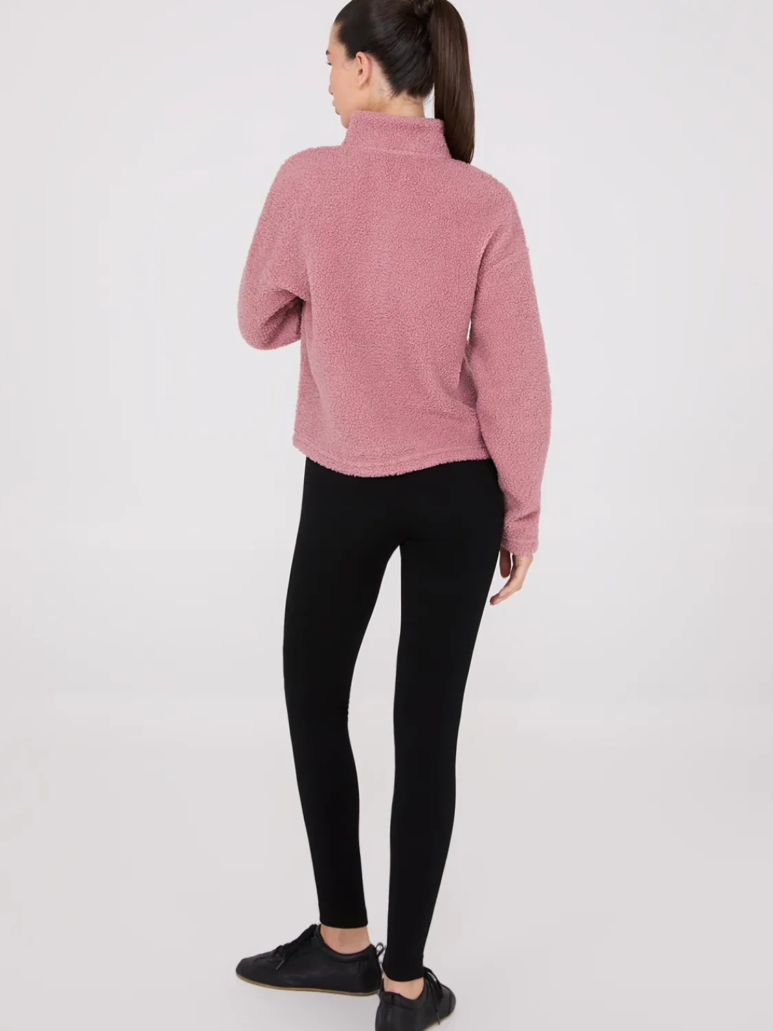 Suzy Shier Lounge & Pjs|Long Sleeve>Half-Zip Sherpa Sweater