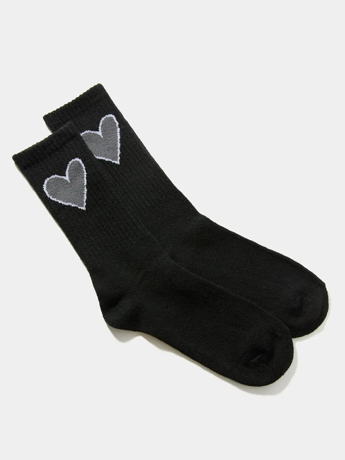 Suzy Shier Socks & Tights>Heart Detail Crew Socks