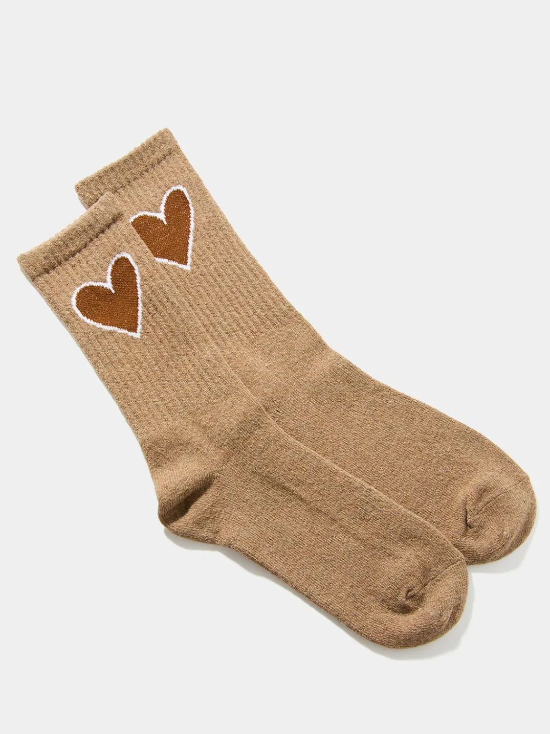 Suzy Shier Socks & Tights>Heart Detail Crew Socks