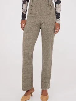 Suzy Shier Bottoms|Pants>Herringbone Straight Leg Pants