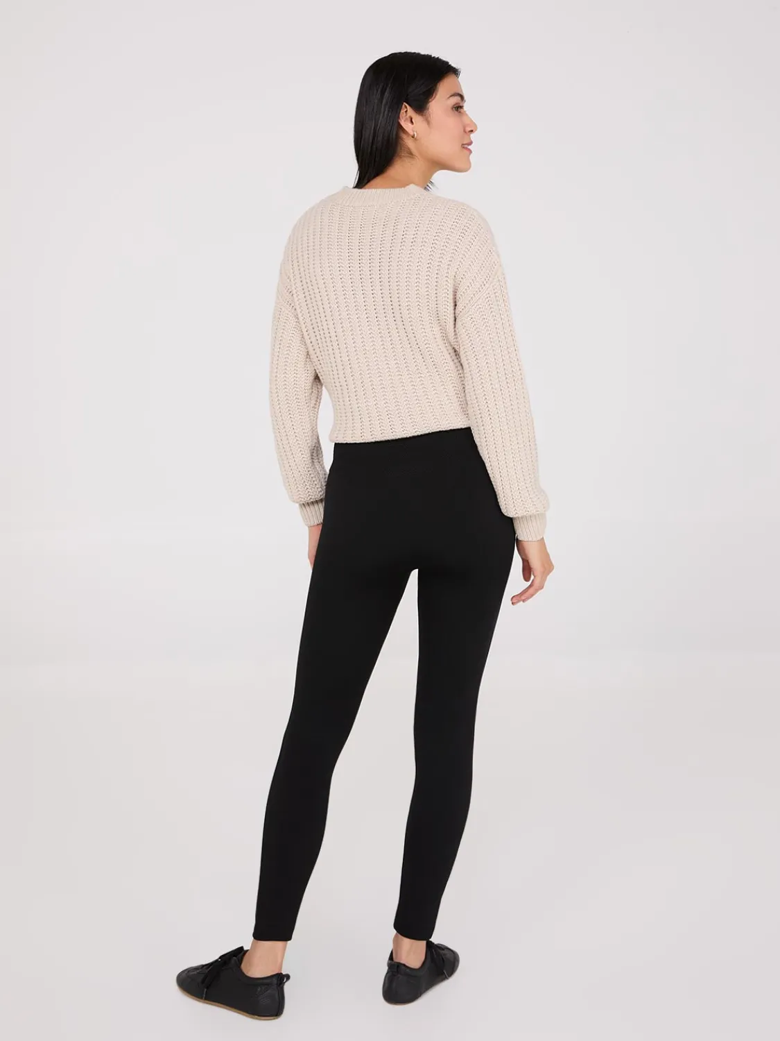 Suzy Shier Leggings & Sweatpants>High-Rise Fleece Lined Seamless Leggings