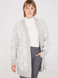 Suzy Shier Long Sleeve|Sweaters & Cardigans>Jacquard Drop Shoulder Duster