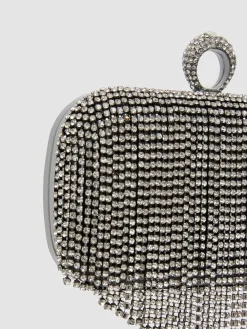 Suzy Shier Handbags By Le Château>Jewelled Fringe Minaudiere With Ring Closure