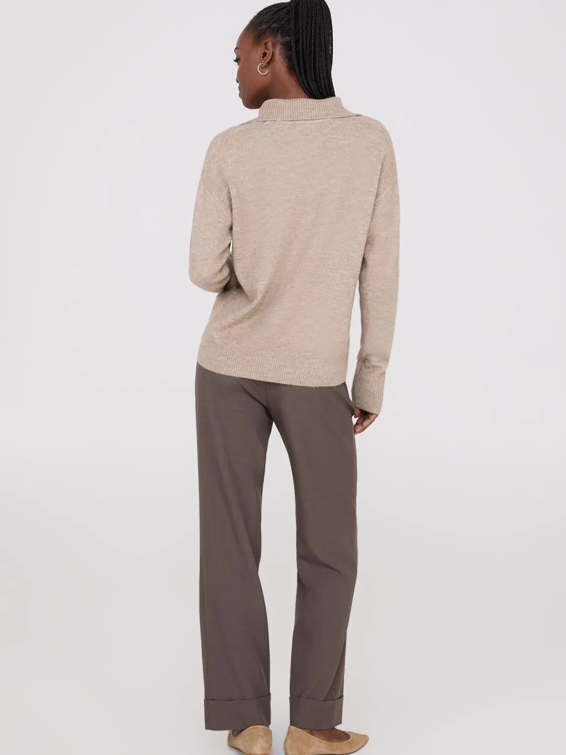 Suzy Shier Long Sleeve|Sweaters & Cardigans>Johnny Collar Long Sleeve Sweater