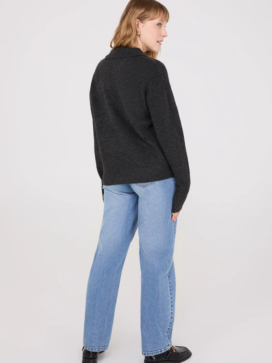 Suzy Shier Long Sleeve|Sweaters & Cardigans>Johnny Collar Long Sleeve Sweater