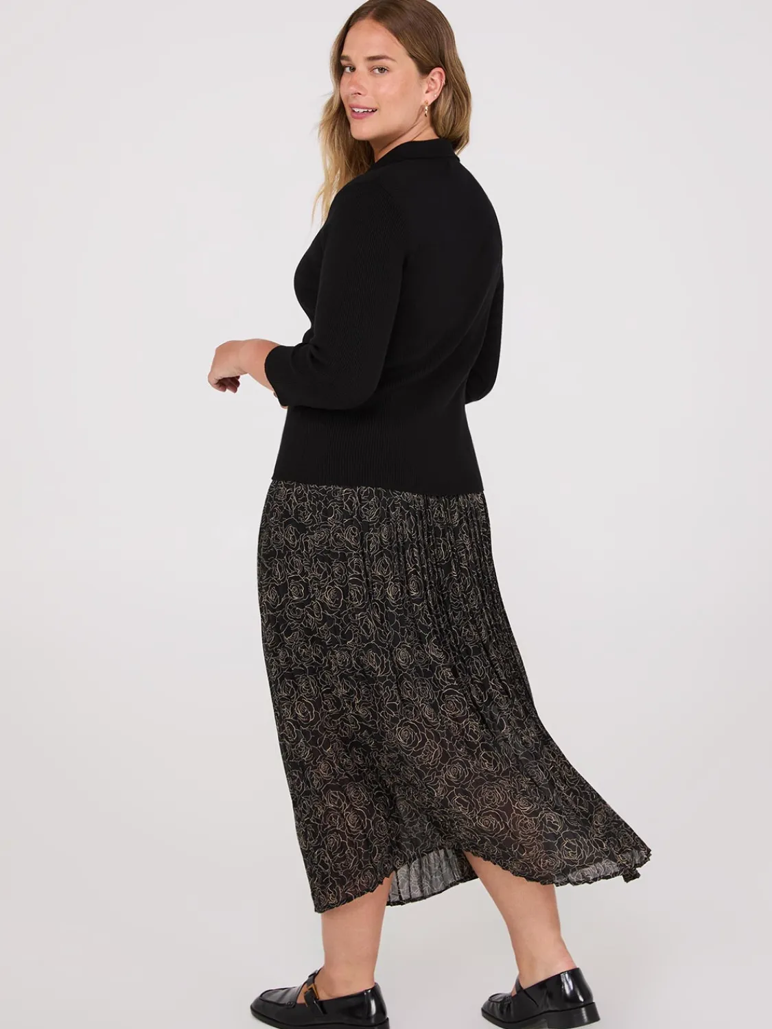 Suzy Shier Long Sleeve|Sweaters & Cardigans>Johnny Collar Ribbed Top