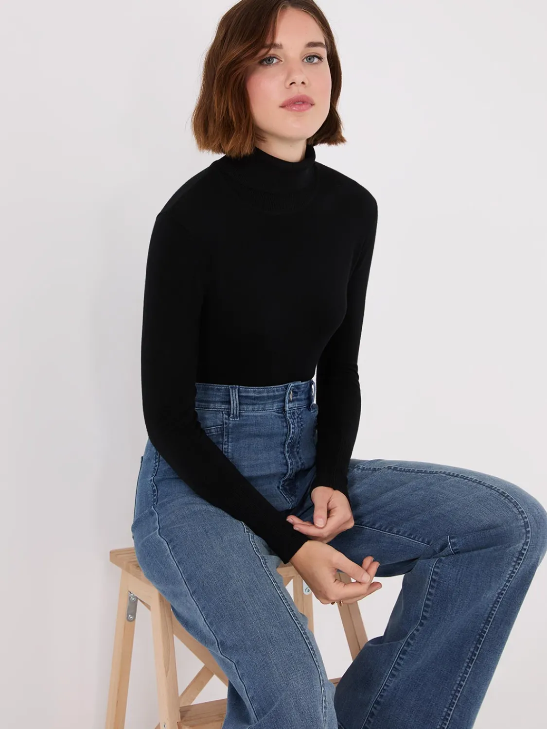 Suzy Shier Long Sleeve|Sweaters & Cardigans>Knit Jersey Turtleneck Sweater