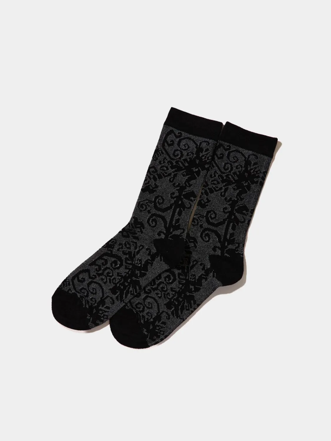 Suzy Shier Socks & Tights>Lace Print Crew Socks