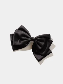 Suzy Shier Hair Accessories>Large Satin Bow Hair Clip